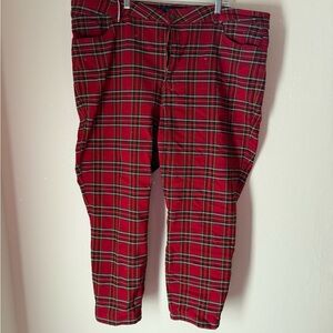 Tommy Hilfiger Red Plaid Women's Chinos